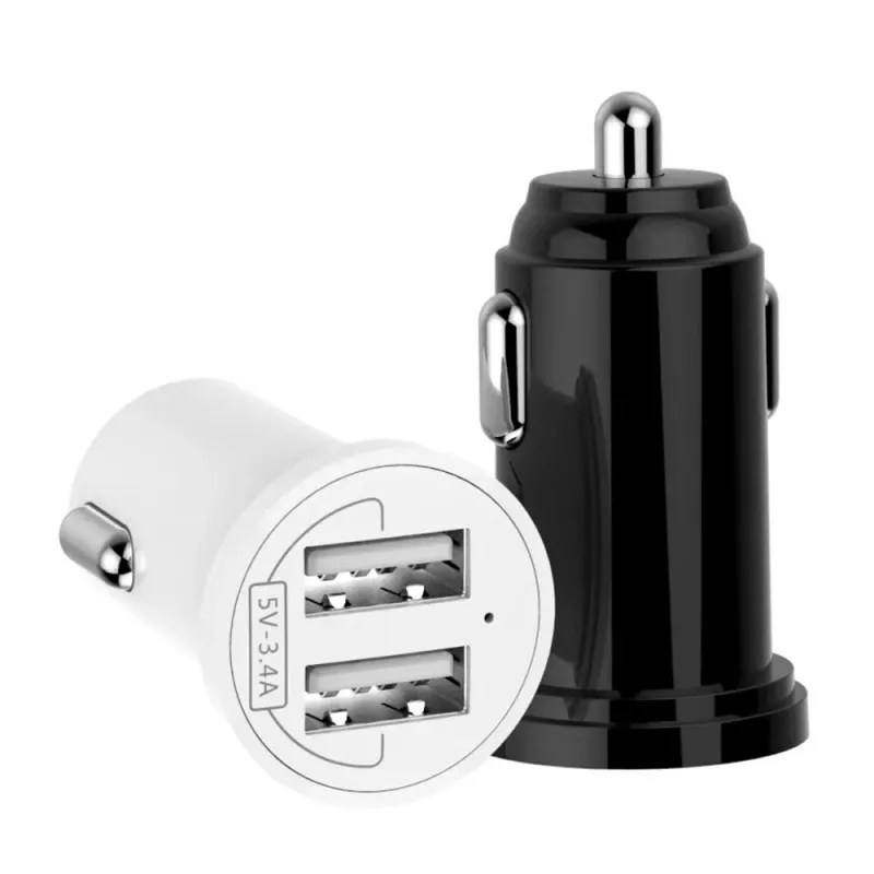 Techly Mini autolaadija 2 USB-A pordiga 24W / 4.8A Must, Auto, Sigaretisüütaja, 4,8 A, Must
