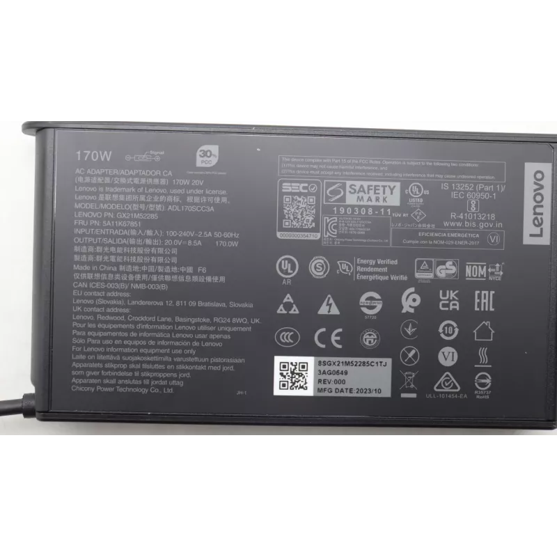 Lenovo 5A11K67851 toiteplokk Indoor 170 W Must