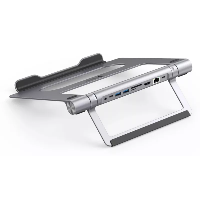 Techly ICA-NTB-DOCK91 juhtmega USB 3.2 Gen 1 (3.1 Gen 1) USB-C hõbedane