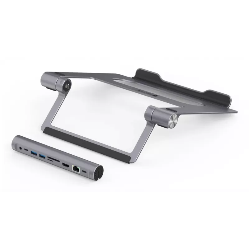 Techly ICA-NTB-DOCK91 juhtmega USB 3.2 Gen 1 (3.1 Gen 1) USB-C hõbedane