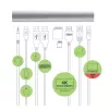 Techly ICA-NTB-DOCK91 juhtmega USB 3.2 Gen 1 (3.1 Gen 1) USB-C hõbedane