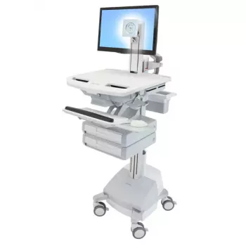 Multimeediumikäru Ergotron StyleView alumiiniumhall valge