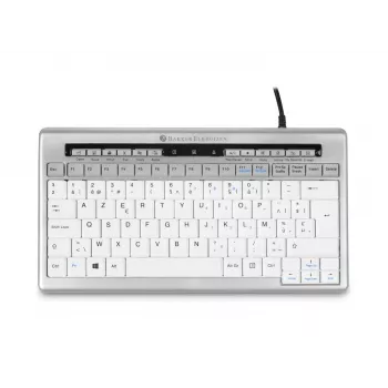 BakkerElkhuizen S-board 840 UK Qwerty, Tenkeyless (80–87%), juhtmega, USB, kääklülitiga, QWERTY, helehall, valge