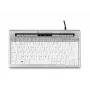 BakkerElkhuizen S-board 840 UK Qwerty, Tenkeyless (80–87%), juhtmega, USB, kääklülitiga, QWERTY, helehall, valge