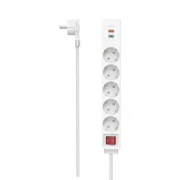 Hama 00223186 toitepikendus 1,4 m 5 vahelduvvoolu pistikupesa Sisetöödeks Valge
