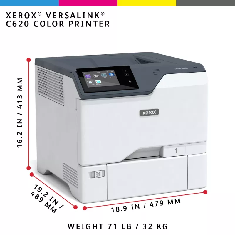 Xerox VersaLink C620 A4 50ppm Duplex Printer PS3 PCL5e/6 2 Trays 650 Sheets