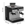 Espressomasin KRUPS XP801T poolautomaatne sisseehitatud veskiga, 3 l veepaak, 2 tassi väljastus, must/roostevaba teras