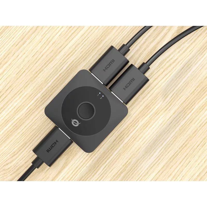 Conceptronic SELENE01B 2-pordiline kahesuunaline HDMI 2.0 lüliti, 4K60Hz