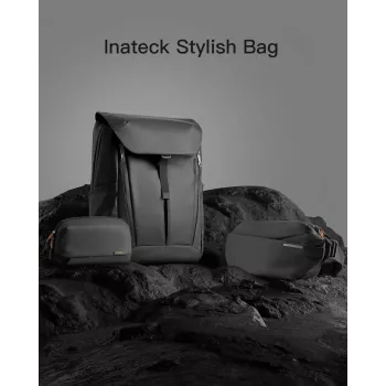 Õlakott Inateck LB03014 — unisex polüester 900D, tõmblukuga, 4 L, must