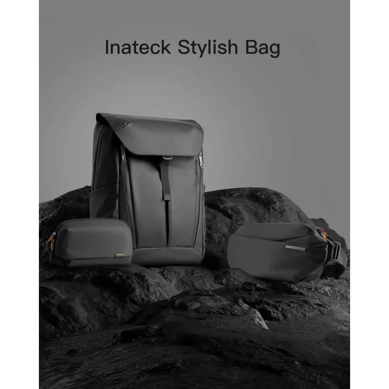 Õlakott Inateck LB03014 — unisex polüester 900D, tõmblukuga, 4 L, must