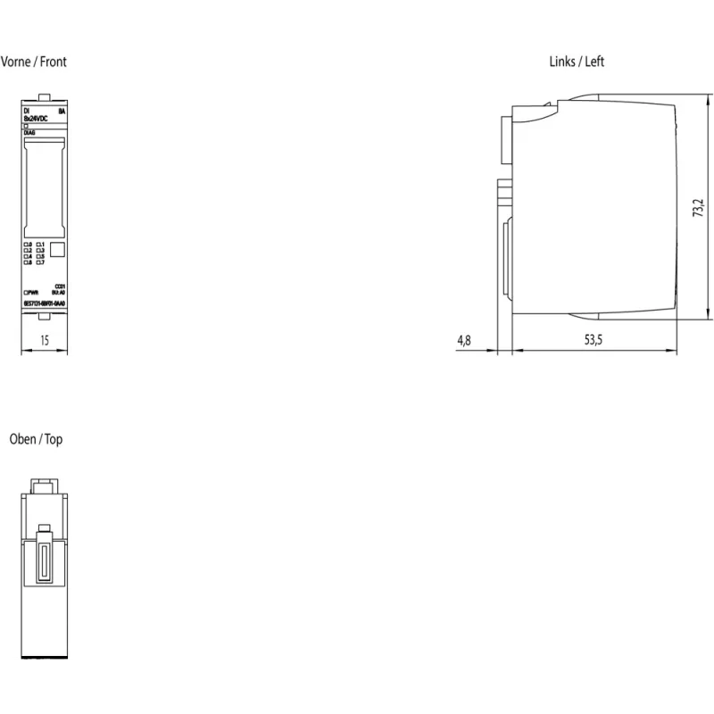 Siemens 6ES7131-6BF01-0AA0 toiteadapter/muundur Siseruumides Mitmevärviline