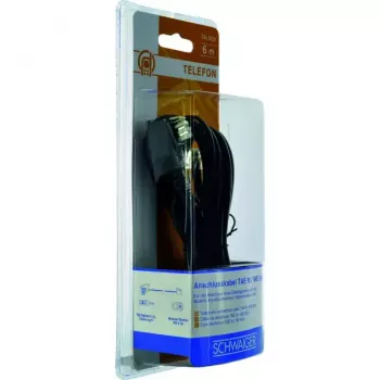 Kaabel RJ-11 Schwaiger TAL6236533 6,0 m TAE-N Must
