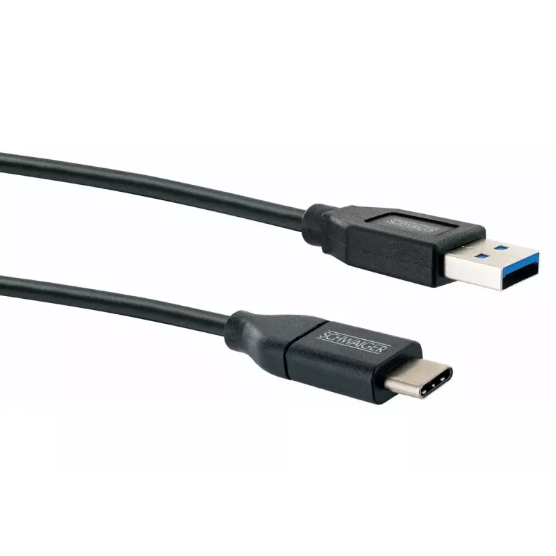 USB-kaabel Schwaiger LK 050 C USB 3.2 Gen 2 0.5 m USB A USB C Must
