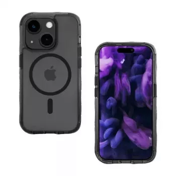 Ümbris LAUT Crystal Matter X iPhone 15 Plus 17 cm must läbipaistev