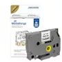 Plastlintkassett MediaRange TZ-131 12 mm must läbipaistval