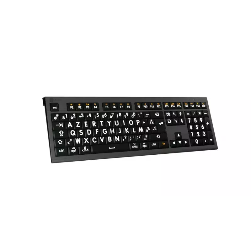 Logickeyboard USB AZERTY Prantsuse klaviatuur LKB-LPWB-A2M-FR Juhtmega Kääritsüüritid