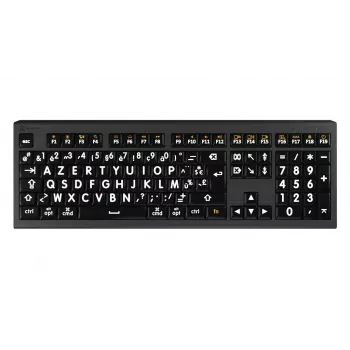 Logickeyboard USB AZERTY Prantsuse klaviatuur LKB-LPWB-A2M-FR Juhtmega Kääritsüüritid
