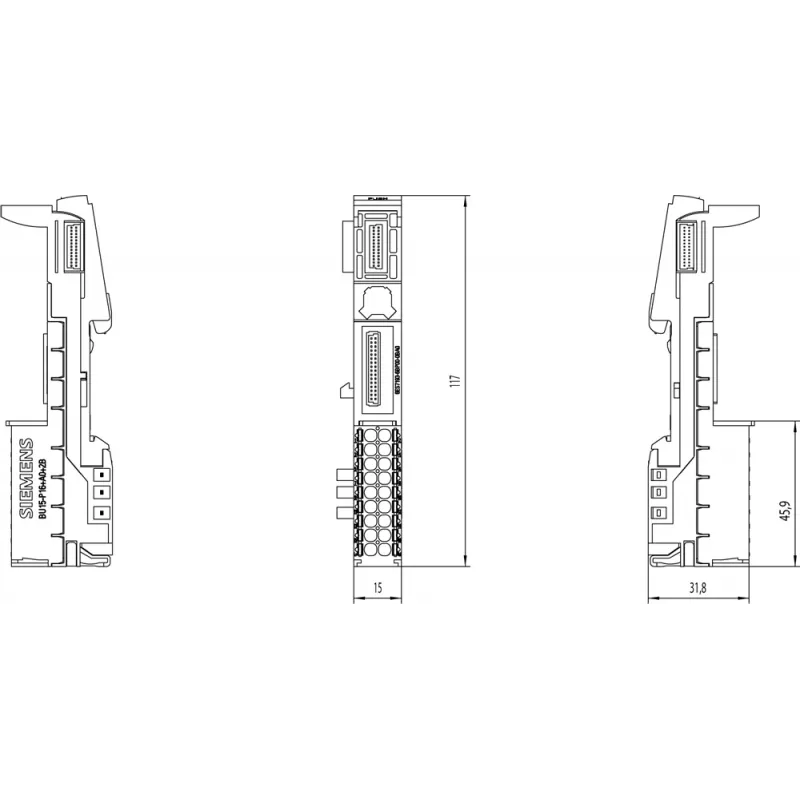 Siemens 6ES7193-6BP00-0BA0 elektriklemmid