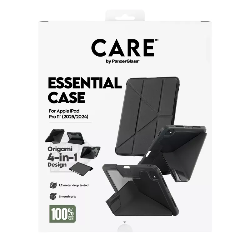 PanzerGlass CARE by ® TPU Essential kate – must, iPad Pro 11 tolli (2024–2025)