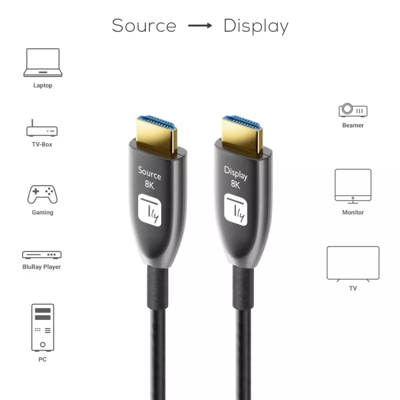 Techly ICOC HDMI-HY8-030 HDMI kaabel 30 m HDMI Type A (Standard) Must