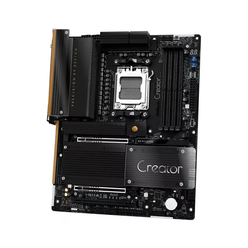 Emaplaat ASRock X870 Taichi Creator ATX — AMD X870, Socket AM5, DDR5, 4 DIMM, 256 GB, 10 Gb Ethernet, Wi‑Fi 7