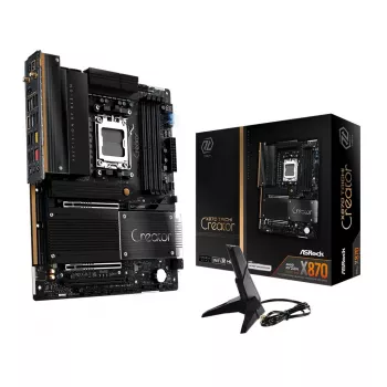 Emaplaat ASRock X870 Taichi Creator ATX — AMD X870, Socket AM5, DDR5, 4 DIMM, 256 GB, 10 Gb Ethernet, Wi‑Fi 7