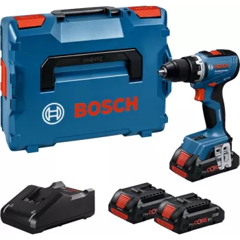 Bosch GSR 18V-65 Professional 2100 RPM Võtmega 1.06 kg Must, Sinine