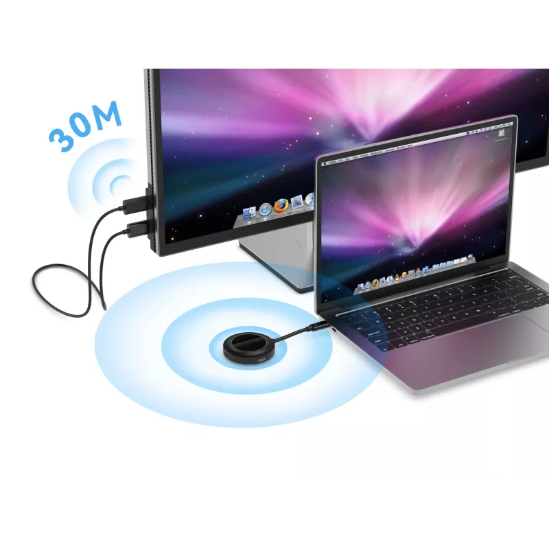 Conceptronic ATHERIC01B juhtmevaba USB-C-HDMI kuvakomplekt 1080P