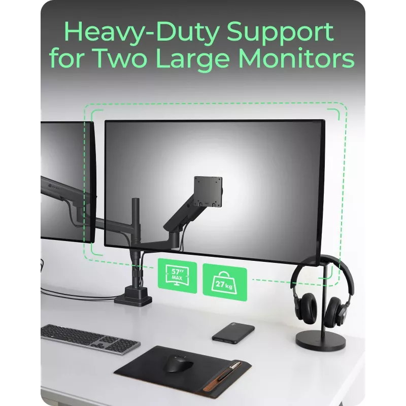 ICY BOX IB-MS702-T monitori kinnitus / alus 144,8 cm (57 tolli) Lauale Must
