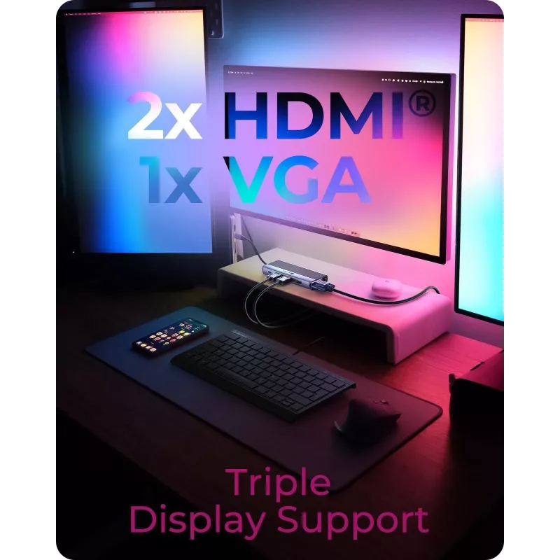 ICY BOX IB-DK4062-CPD juhtmega USB 3.2 Gen 1 (3.1 Gen 1) USB-C antratsiit