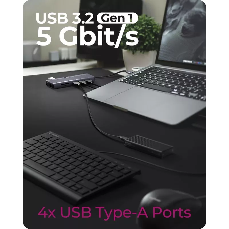 ICY BOX IB-DK4062-CPD juhtmega USB 3.2 Gen 1 (3.1 Gen 1) USB-C antratsiit