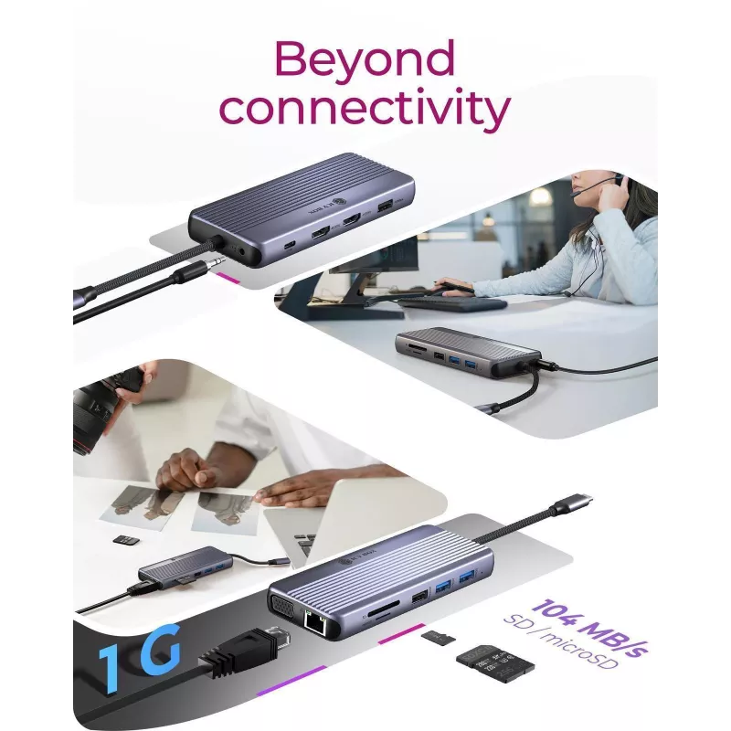 ICY BOX IB-DK4062-CPD juhtmega USB 3.2 Gen 1 (3.1 Gen 1) USB-C antratsiit