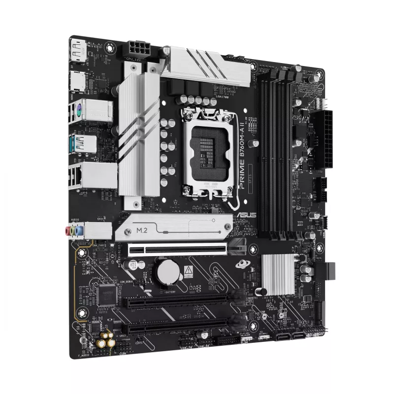 Emaplaat ASUS PRIME B760M-A II-CSM — Intel B760, LGA1700, microATX, DDR5, kuni 256GB, M.2/PCIe 4.0/SATA III, 2.5Gb Ethernet