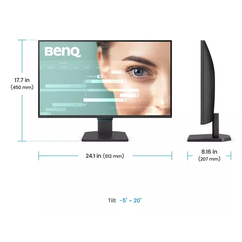 Monitor BenQ 27-tolline 1080p FHD silmadehooldusega — 27 tolli (68,6 cm), 1920×1080, 5 ms, IPS/LCD, matt, 16:9, 178°/178°, sisseehitatud kõlarid, VESA, must