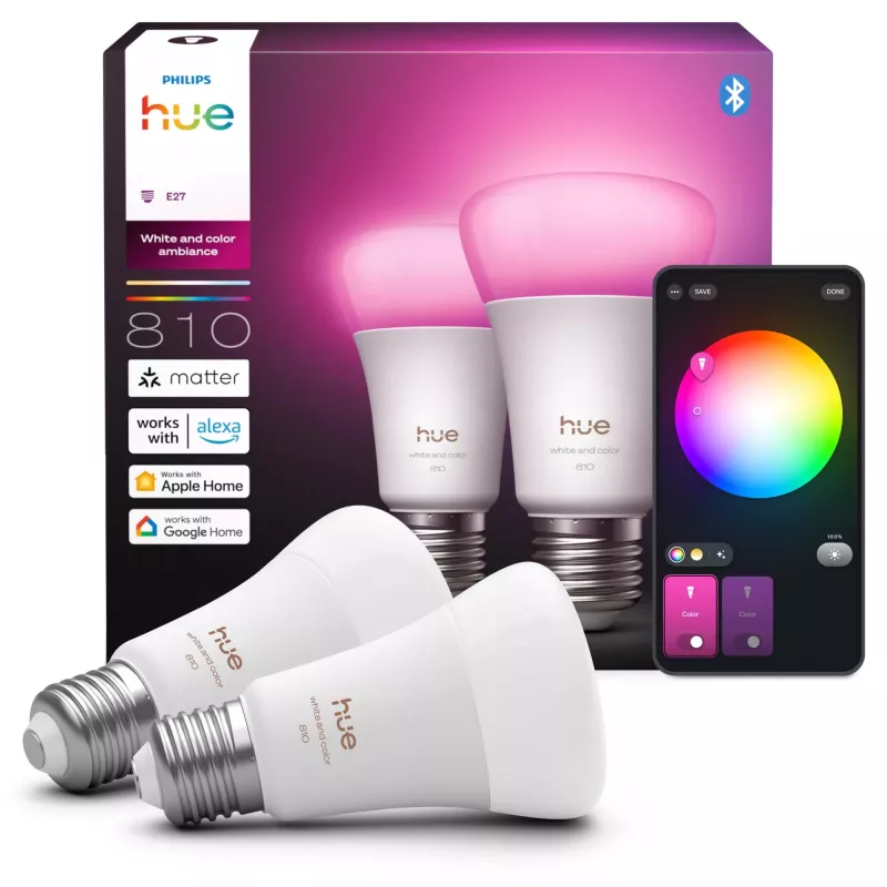 Philips Hue Valge and colour ambience A60 – E27 nutikas pirn – 810