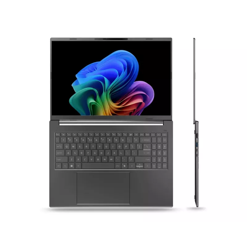 Sülearvuti Acer Aspire 16 AI A16-61M-R473 — 16-tolline WUXGA+ ekraan, AMD Ryzen AI 5 330 3,4 GHz, 16 GB LPDDR5x, 512 GB SSD, Windows 11 Home, Hall