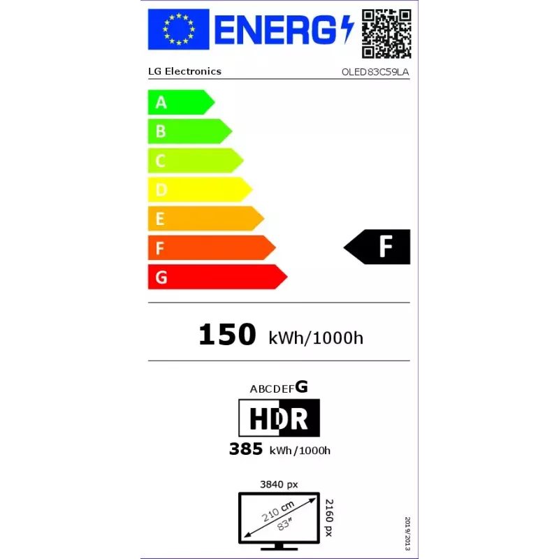 LG OLED evo OLED83C59LA 2,11 m (83 tolli) 4K Ultra HD nutiTV Wi-Fi must
