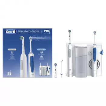 Oral-B Idropulsore Health Center Täiskasvanutele Pöörlev-võnkuv hambahari Sinine, Valge