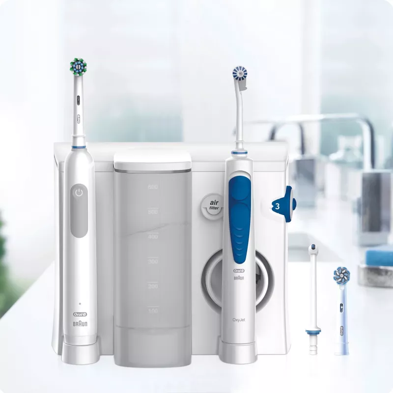 Oral-B Idropulsore Health Center Täiskasvanutele Pöörlev-võnkuv hambahari Sinine, Valge
