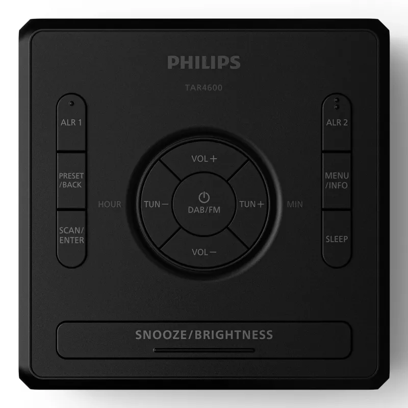 Digitaalne äratuskell Philips TAR4600/10 Must LCD Vahelduvvool/Aku