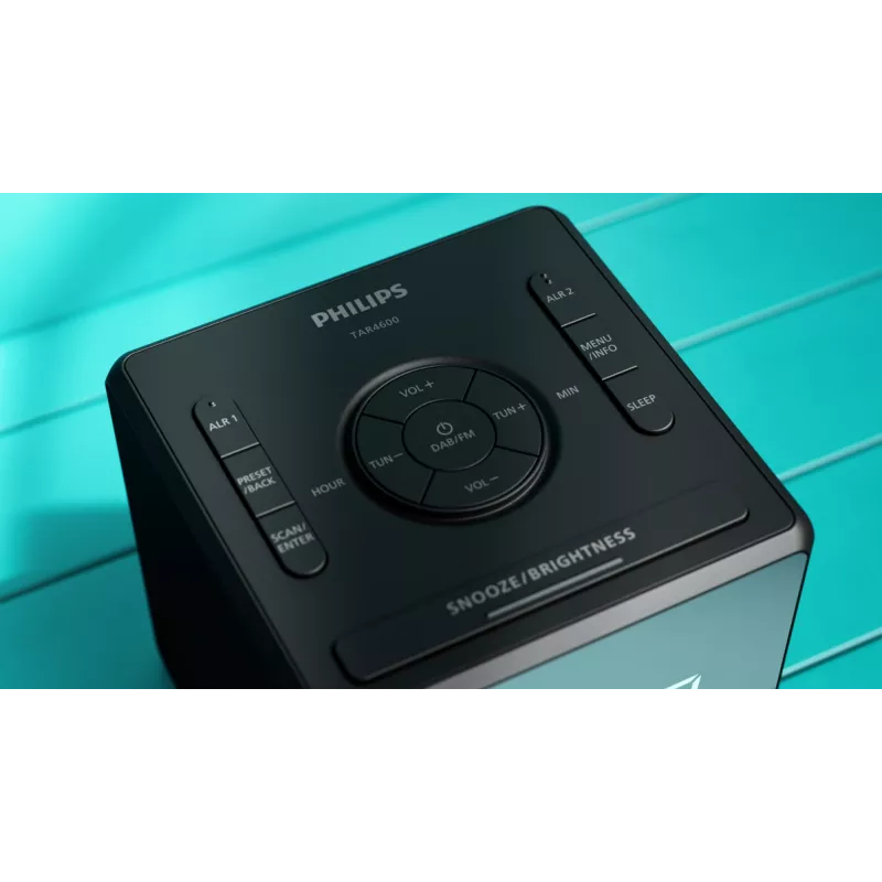 Digitaalne äratuskell Philips TAR4600/10 Must LCD Vahelduvvool/Aku