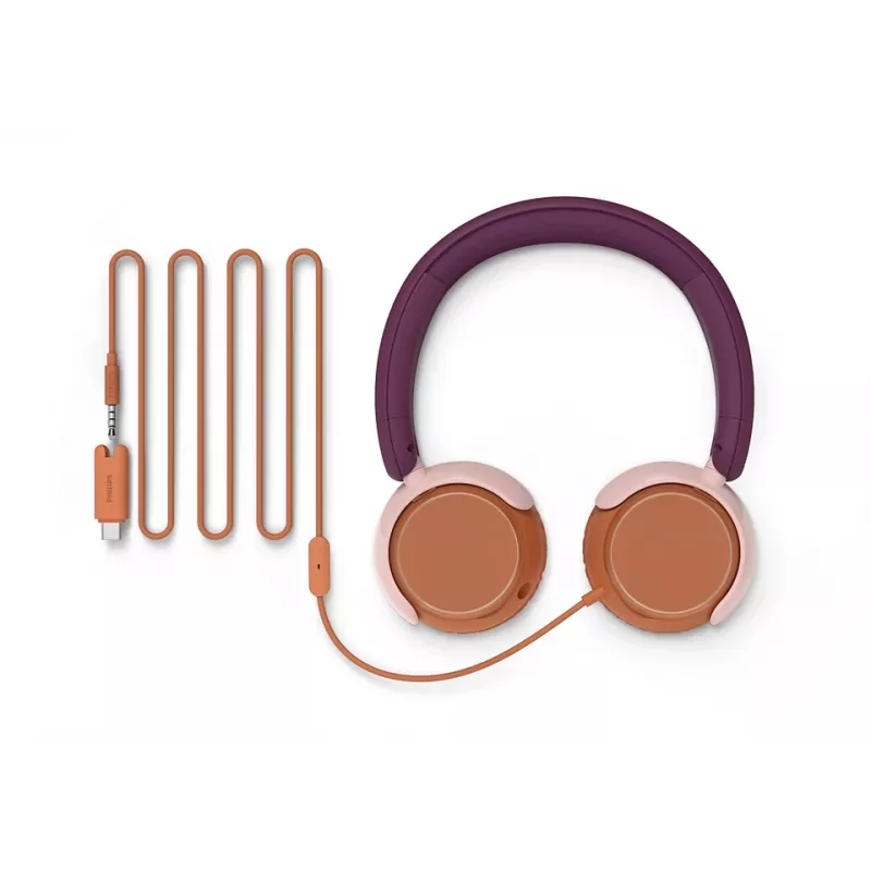 Philips 2000 series TAK2000MP/00 kõrvaklapid/peakomplekt Juhtmega Peapael Kõned/muusika USB USB-C Oranž, Lilla, Roosa