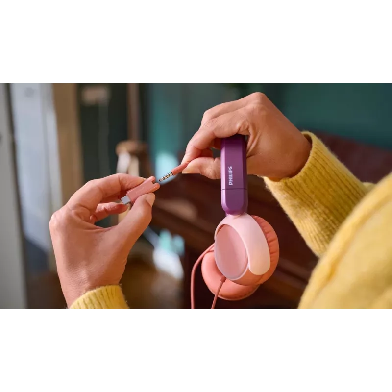 Philips 2000 series TAK2000MP/00 kõrvaklapid/peakomplekt Juhtmega Peapael Kõned/muusika USB USB-C Oranž, Lilla, Roosa