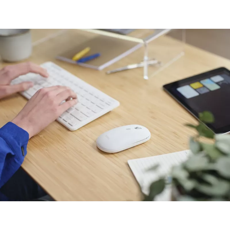 Klaviatuuri ja hiire komplekt TRUST Lyra Mini Wireless QWERTZ (RF + Bluetooth) valge, saksa paigutusega