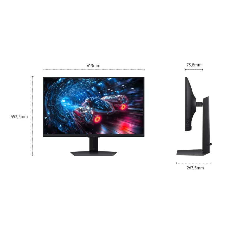 Samsung G70F arvutimonitor 68,6 cm (27 tolli) 3840 x 2160 pikslit 4K Ultra HD LCD must