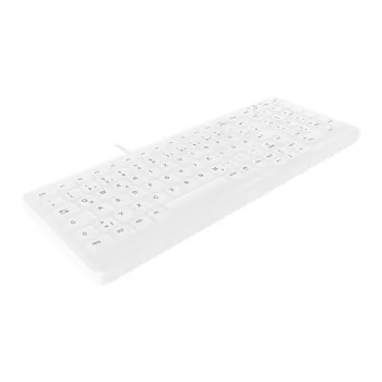 Contour Design Active Key Contour ClassicClean meditsiiniline klaviatuur IP68 kompaktne juhtmega valge DE C7000