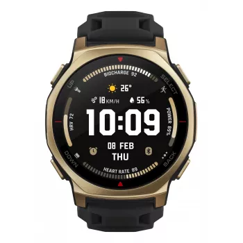 Amazfit T-rex 3 Pro 3.35 cm (1.32 tolli) AMOLED 44 mm Digitaalne 466 x 466 pikslit Puutetundlik Kuldne Wi-Fi GPS (satelliit)