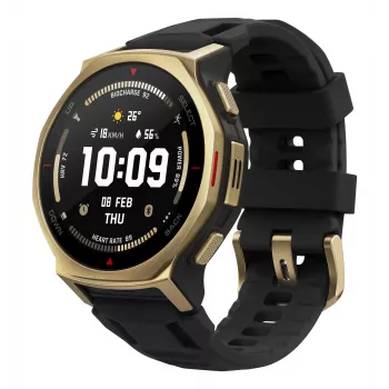Amazfit T-rex 3 Pro 3.35 cm (1.32 tolli) AMOLED 44 mm Digitaalne 466 x 466 pikslit Puutetundlik Kuldne Wi-Fi GPS (satelliit)