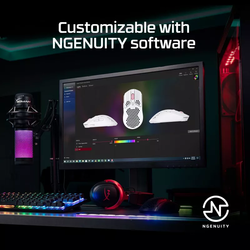 HyperX Pulsefire Haste — juhtmevaba mängurihiir (valge)