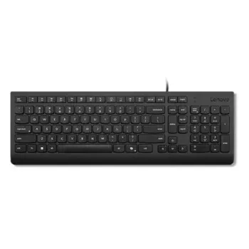 Juhtmega täissuuruses USB-klaviatuur Lenovo 4Y41R64642 — taani paigutus, 105 klahvi, must